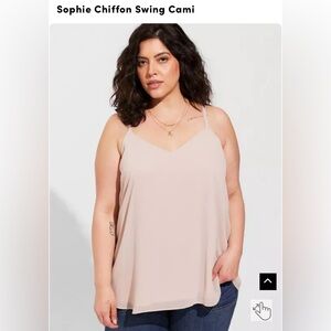 Torrid EUC Tan Chiffon Swing Cami size 4x